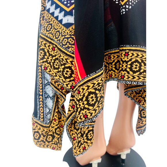 NWT Free People Bohemian Patchwork Handkerchief Hem Midi Skirt - Picture 7 of 16